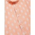 thumbnail image 4 of Cotton Kurta Pyjama Indian Traditional Printed Men (Peach, XXL), 4 of 6