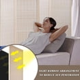 thumbnail image 4 of FDW Bamboo Room Divider Folding Privacy Screen 4 Panel 72 Inches High 17.7 Inches Wide for Living Room Bedroom Study, Natural, Natural, 4 of 7