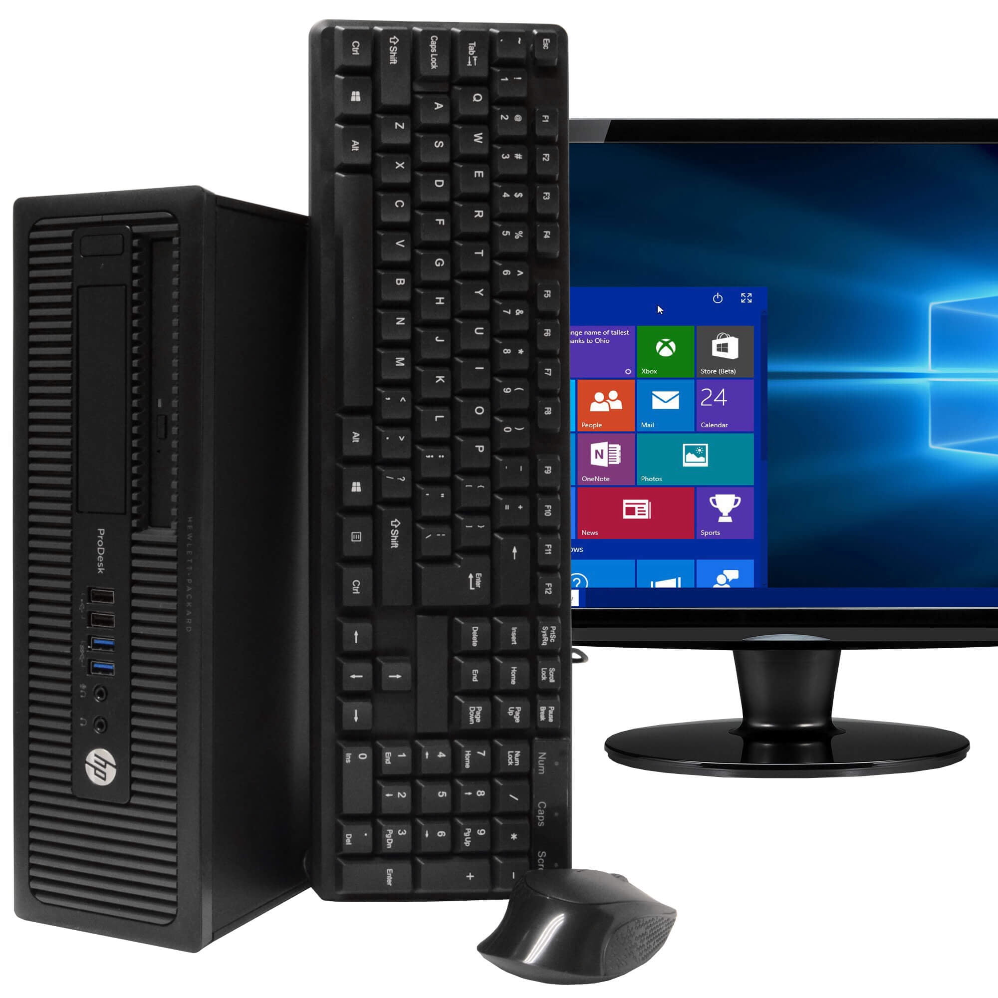 HP ProDesk 600G1 Desktop Computer PC, 3.20 GHz Intel i5 Quad Core Gen 4, 16GB DDR3 RAM, 1TB Hard Disk Drive (HDD) SATA Hard Drive, Windows 10 Home 64bit Refurbished