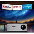 thumbnail image 3 of Boss 4K Portable Projector 6500 Lumens Wifi Bluetooth 5.3 Electric Focus 300 Inch Display Mini Design with Screen, 3 of 8