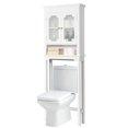 thumbnail image 1 of Costway Over The Toilet Bathroom Space Saver Carved Top Toilet Rack w/ Adjustable Shelf, 1 of 10