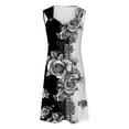 thumbnail image 4 of Penkiiy Robes de Printemps pour Femmes 2024 Décontractées Imprimées Amples Couleur Unie Col Rond Tempérament Élégantes Robes Dos Nu m Multicolore, 4 of 5
