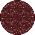 thumbnail image 1 of Ahgly Company Tapis de Zone Rond d'Intérieur Lavable à la Machine, Transitionnel, Rouge Brique de Feu, 5 Pieds Rond, 1 of 7