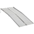 thumbnail image 1 of HOMCOM Textured Aluminum Folding Wheelchair Ramp for Scooter Steps Stairs, 1 of 10