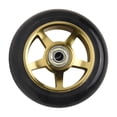 thumbnail image 1 of GLFILL Roues PU de Trottinette Électrique 100 mm avec Roulements Moyeu de Roue en Alliage d'Aluminium pour Trottinette Électrique Haute Élasticité Roue avant Arrière Jaune et Noir, 1 of 9