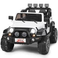 thumbnail image 1 of Patiojoy 12V Electric Kids Ride On Truck Toys 2 Seater Jeep Car with Remote Control White, 1 of 9
