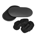 thumbnail image 1 of Unique Bargains Exercise Core Sliders, Oval Glider Discs with Feet Covers, Dual Sided, Home Gym, Black, 1 of 6