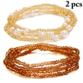 thumbnail image 2 of 2PCS Women Waist Bead Chain Fashion Bead Body Chain Belly Chain for Beach, 2 of 10