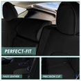 thumbnail image 3 of For 2020-2024 Tesla Model Y FH Group Faux Leather Custom Fit Car Seat Covers Rear Seat - Black, 3 of 4