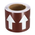 thumbnail image 1 of Unique Bargains Directional Flow Arrow Tape 4'x65', Adhesive Pipe Identification Marking Stickers, White on Brown, 1 of 5