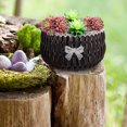 thumbnail image 4 of Greenadscape Pot de Plantation Tissé 1 Ensemble Rotin Naturel Café pour Déco Intérieure, 4 of 6