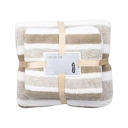 Mefallenssiah Coral Velvet towel Bath towel Set Striped Thickened towel Absorbent Bath towel Wedding Gift towel