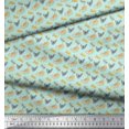 thumbnail image 2 of Soimoi Green Cotton Voile Fabric Enjoy Summer Time Text Print Sewing Fabric Yard 42 Inch Wide, 2 of 5