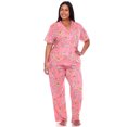 thumbnail image 2 of White Mark Ensemble de Pyjama Tropical à Manches Courtes à Boutons pour Femmes, 2 of 6