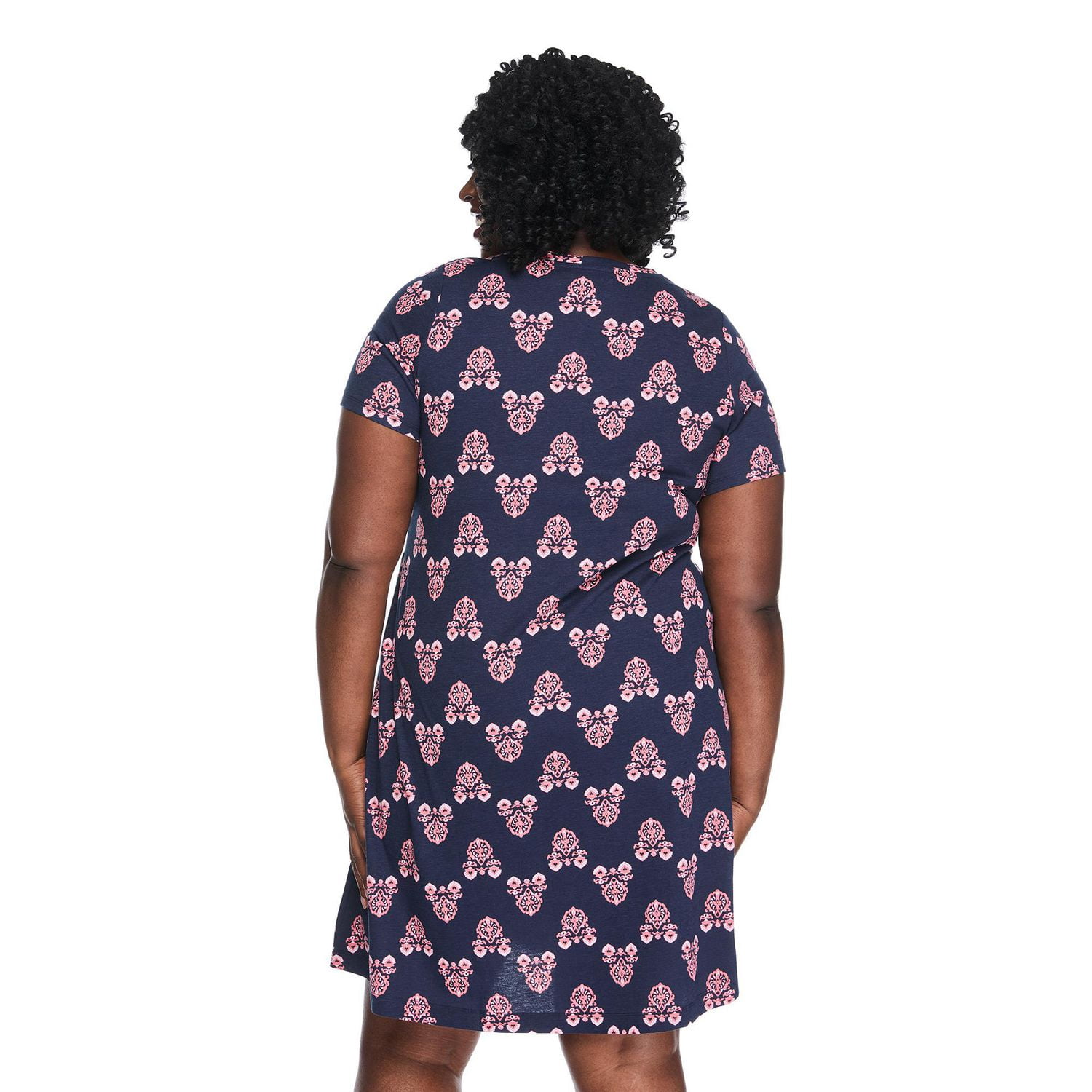Lane Bryant Women's Plus Crew-Neck T-Shirt Dress