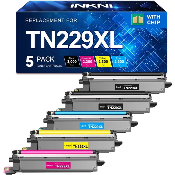 InkNI Compatible TN229TG TN229 MFC-L3780CDW Cartouches de Toner de Remplacement pour Brother TN229TG TN229 TN 229TG TN-229 pour HL-L3280CDW HL-L3220CDW HL-L33