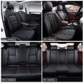 thumbnail image 4 of Maidao Car Seat Covers Leather for Lexus for RX/Harrier 1999-Present 5 Seats Waterproof Soft Front Rear Cushion Protector Black and Beige, 4 of 7