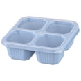 thumbnail image 2 of 4-Section Bento Lunch Box with Lids, Microwave-Safe Meal Prep Container (Blue, 16.5x15.5cm), 2 of 9