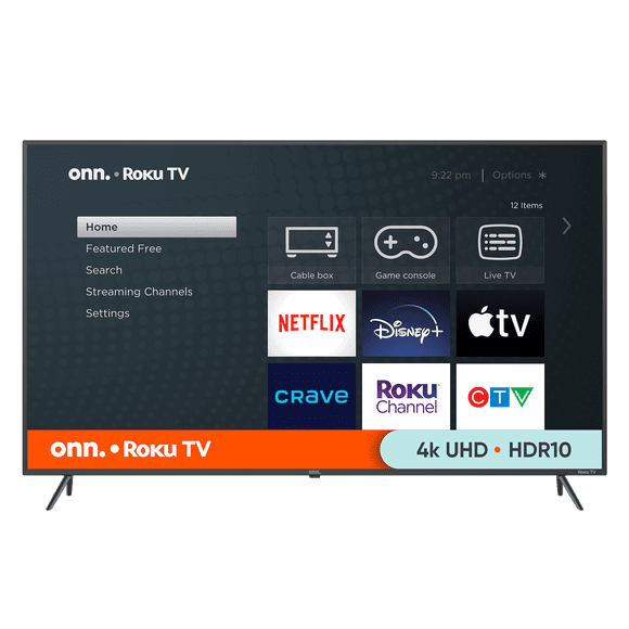onn. 65" 4KUHD HDR Roku Smart TV (100012587-CA)