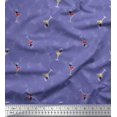thumbnail image 1 of Soimoi Purple Cotton Duck Fabric Glass,Straw & Drinks Summer Designs Decor Fabric Printed Yard 42 Inch Wide, 1 of 3