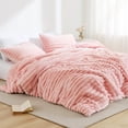 thumbnail image 1 of Regency Heights Twin/Twin XL Size Comforter Set, Fluffy Ribbed Plush Comforter Set, 2-Piece Bedding Set, Pink, 1 of 7
