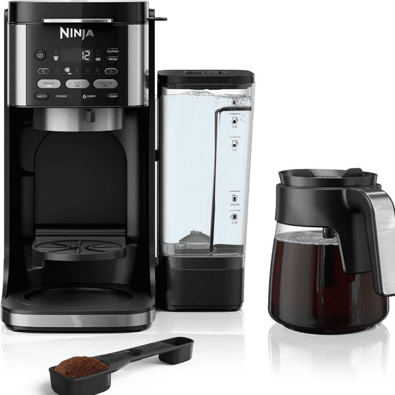 Remis à Neuf Ninja CFP101C DualBrew Cafetière 12 Tasses pour Café Chaud et Glacé, Portion Individuelle pour Café Moulu