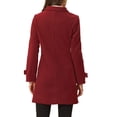thumbnail image 3 of INSPIRE CHIC Manteau Caban Trench d'Hiver pour Femme à Col Peter Pan Rouge P, 3 of 5