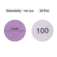 thumbnail image 2 of Unique Bargains 25 Pack 1-Inch Purple Sanding Discs 100 Grits Hook & Loop Professional Aluminum Oxide Sandpaper Mini Size, 2 of 5