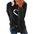 thumbnail image 2 of Liquidation à 50 % Chandail Surdimensionné pour Femmes 2023 Mode Femmes Décontracté Imprimé Col Rond Manches Longues Blouse T-Shirt Chandail Hauts, 2 of 6