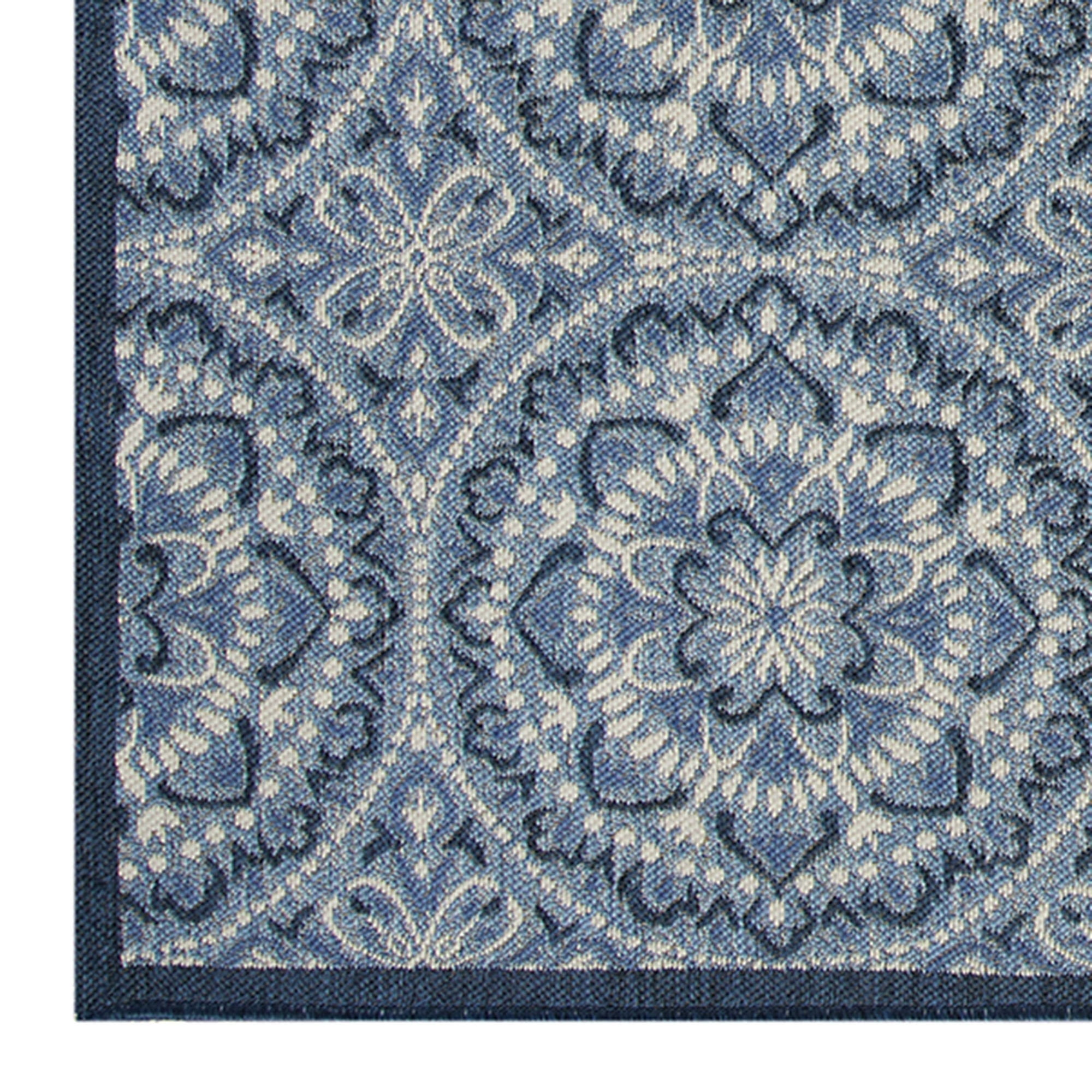Tapis extérieur à médaillons Monarque bleu 213 cm x 305 cm Better Homes & Gardens
