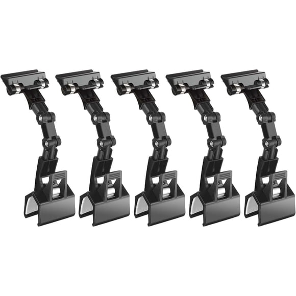 YOPTOP 5 Pack Adjustable Document Holder Flexible Rotatable Paper Holder for Typing Desktop Document Holder Paper Stand Copy Holder Clip for Computer Monitor Canvas Clamp (Black),none,none
