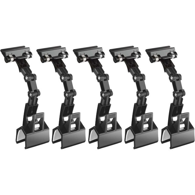 YOPTOP 5 Pack Adjustable Document Holder Flexible Rotatable Paper Holder for Typing Desktop Document Holder Paper Stand Copy Holder Clip for Computer Monitor Canvas Clamp (Black),none,none