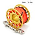 thumbnail image 4 of Transemion Keep Diving FXL-952 Spool Reel Polyester Rope Rotary Reels Outdoor Sports Fishing Accessories with Double End Hook Gold 30m, 4 of 6