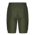 thumbnail image 4 of Styesk Mens Shorts Man Solid-Color Loose Casual Multi-Pocket Drawstring Workwear Half Shorts Pants, 4 of 5