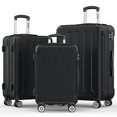 thumbnail image 1 of Sunbee 3 Piece Luggage Sets Hardshell Lightweight Suitcase with TSA Lock Spinner Wheels, Black, 1 of 10