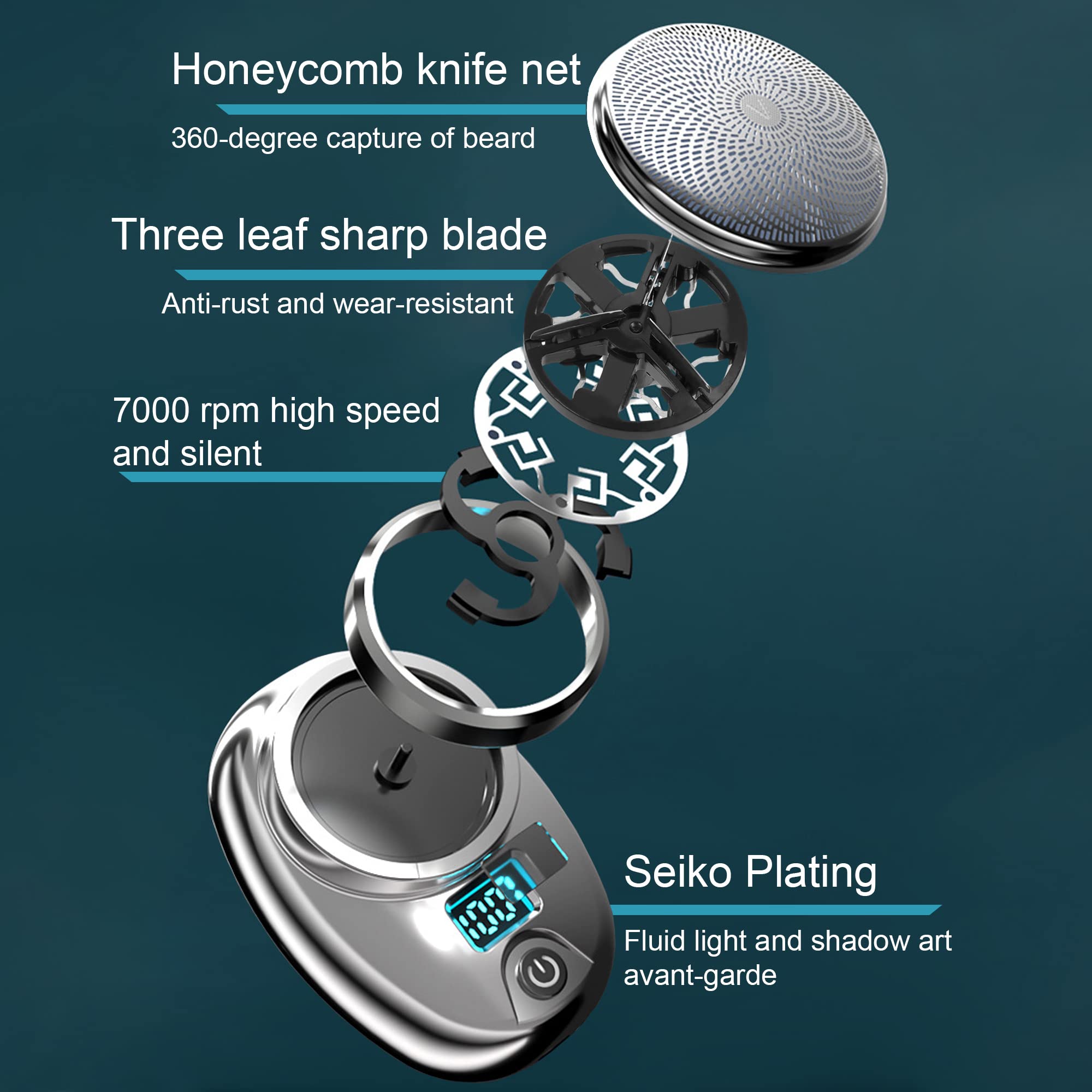 Transemion Fast And Smooth Shavers Precision For Men And Women Comfort Electric Shavers Bright Silver