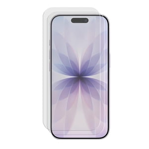 Onn 2-Pack Protections d'écran en verre trempé de qualité supérieure anti-rayonnement et impact pour iPhone 17