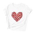 thumbnail image 2 of YLHFASHION T-Shirts de la Saint-Valentin pour Femmes 2025 Décontractés à Col Rond à Manches Courtes T-Shirts Mode à Imprimé Graphique de Cœur Hauts Tee Ventes Aujourd'hui Liquidation T-shirt à Manches Courtes pour Femmes, 2 of 5