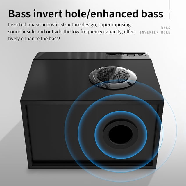 2200mAh Big Power Bluetooth Speaker Subwoofer Wireless Portable Heavy Card Big Power Speaker Bass Stereo Speakers Music Player LCD Display FM Radio TF