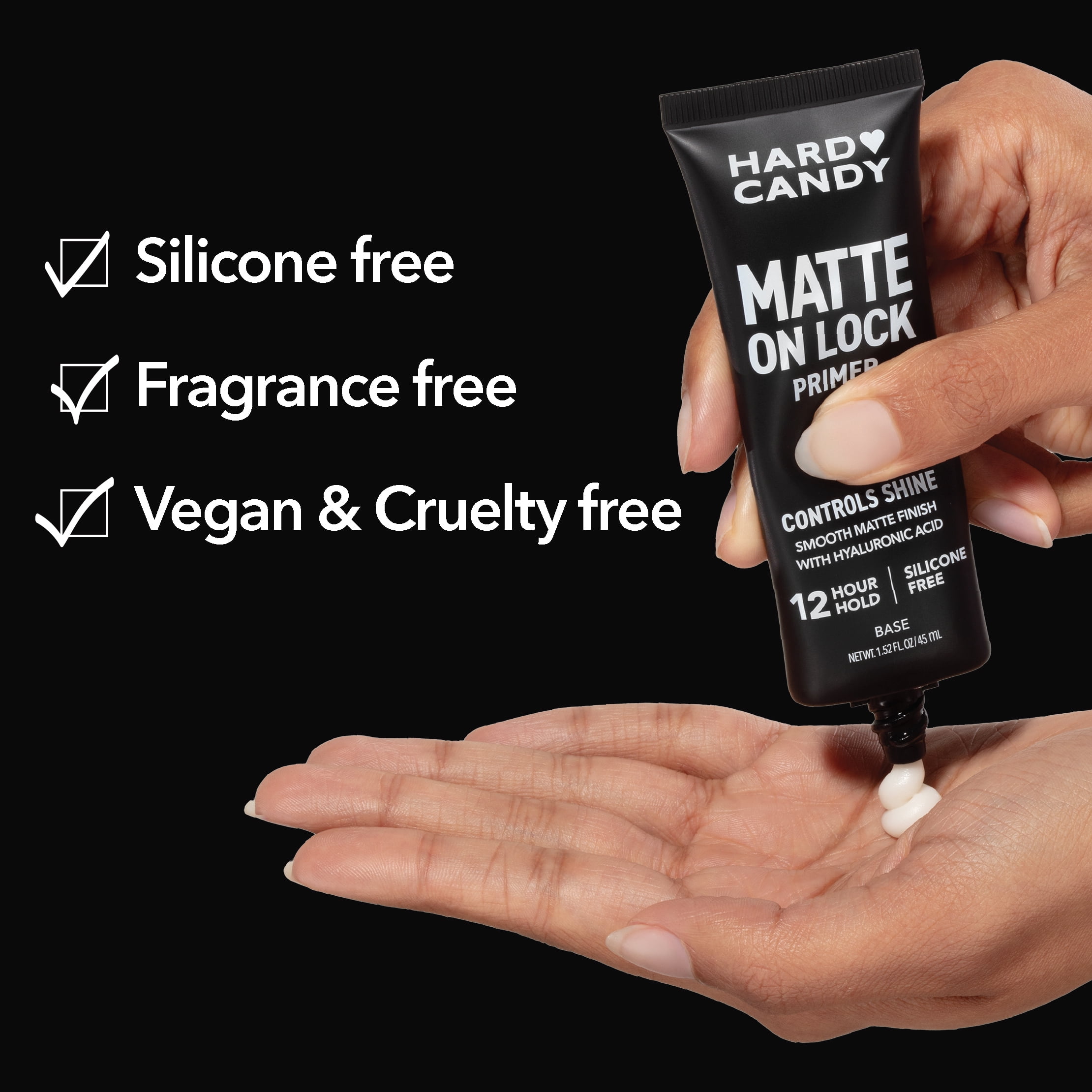 Hard Candy Matte On Lock Base de teint anti-brillance à base d'eau, contrôle du sébum, argile de kaolin, tenue 12 h