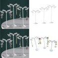thumbnail image 2 of tredstone 3x Iron T Bar Earring Necklace Jewelry Display Stand Rack White-Wave, 2 of 9