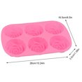 thumbnail image 4 of Pudding 6-Cavity RosE Shaped Silicone Pudding Chocolate Cake  Microwave Freezer Safe, 4 of 8