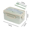thumbnail image 3 of SuoKom Adult Lunch Box, 1000 Ml 3-Compartment Bento Lunch Box for Kids, Lunch Containers for Adults Come with Chopsticks and Spoons, Leak Proof, Microwaveable Feature, 3 of 6