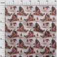thumbnail image 3 of oneOone Silk Tabby Maroon Fabric Cowboy Sewing Craft Projects Fabric Prints By Yard 42 Inch Wide, 3 of 5