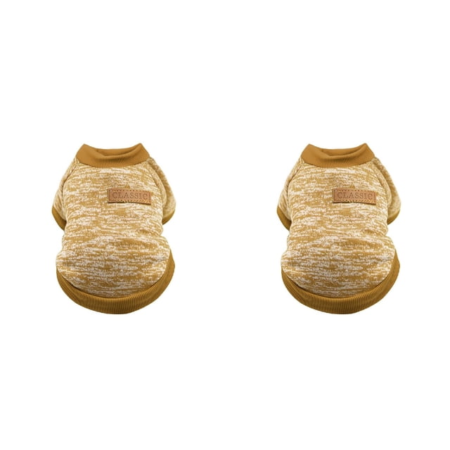 (Lot de 2) Rinsvye Chandail pour Chien Chiot Classique Chandail pour Chien Grande Taille Chandail pour Chien Chandail en Molleton Vêtements pour Chien Vêtements pour Chien Chandail Chaud Hiver
