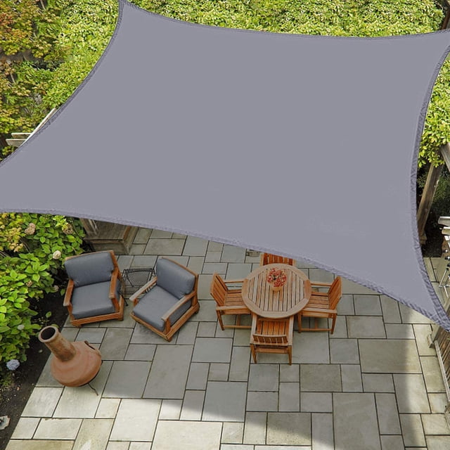 Sun Shade Sails Canopy, Rectangle Outdoor Shade Canopy 7' x 13' UV Block Canopy for Outdoor Patio Garden Backyard