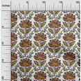 thumbnail image 2 of oneOone Rayon Orange Fabric Leaves & Clover Sewing Craft Projects Fabric Prints By Yard 56 Inch Wide-8M, 2 of 5