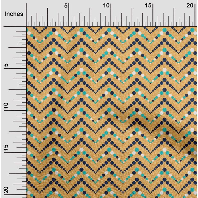 oneOone Polyester Lycra Pale Orange Fabric Chevron Geometric Craft Projects Decor Fabric Printed By The Yard 56 Inch Wide