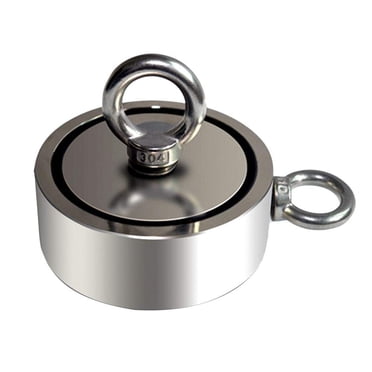 Amdohai Aimant Cylindrique en Néodyme Rond Puissant Aimants de Sauvetage en Métal avec 2 Trous de Suspension