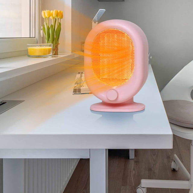 Mini Space Heater | Compact Personal Heater for Home Office Desk | Portable Electric Heater with Tip-Over Protection & Adjustable Thermostat